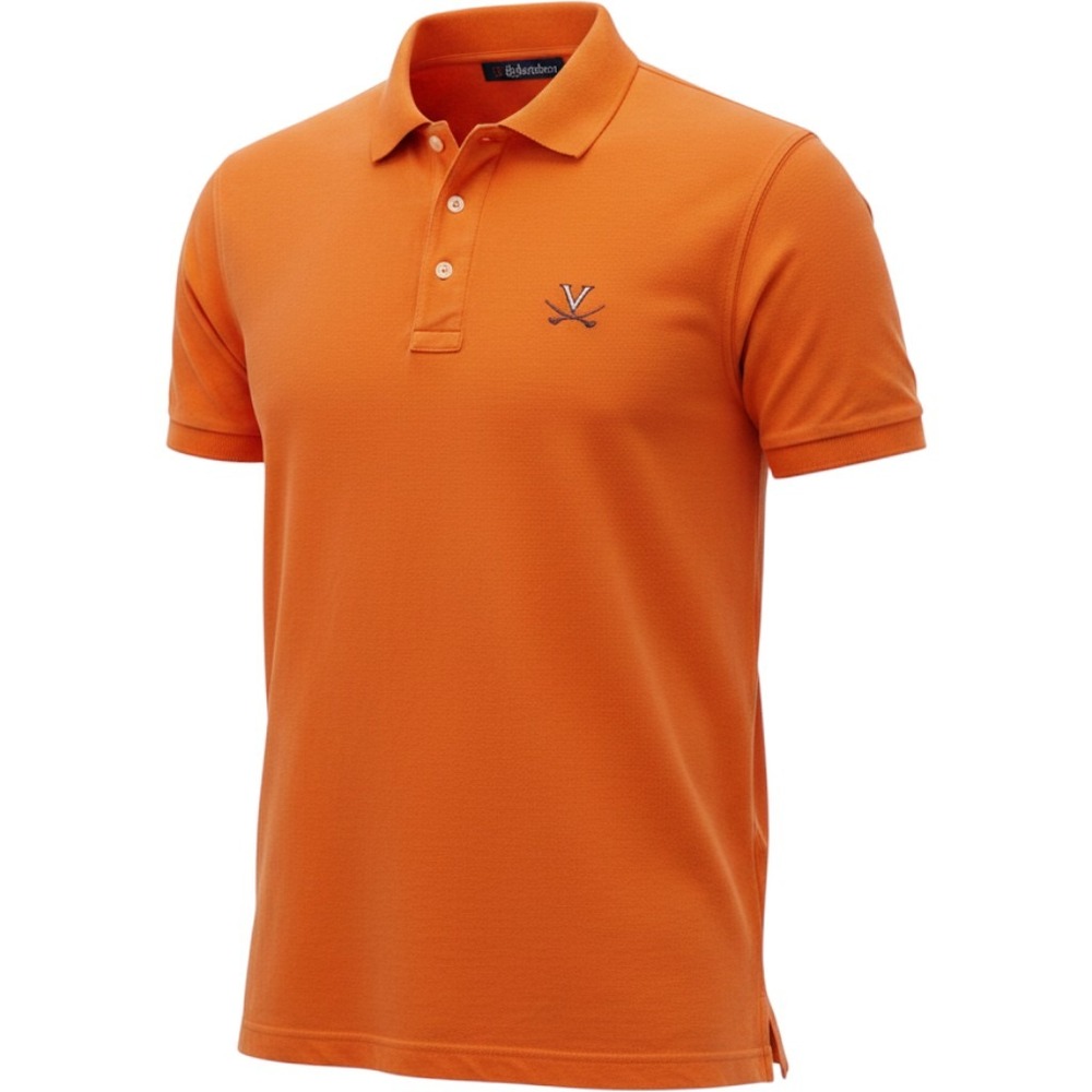 Club Colors UVA Cavaliers Men XL Orange Cotton Polo Shirt University of Virginia
